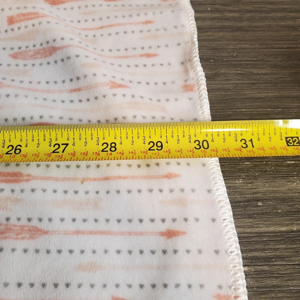 Hippie Baby Reversible Minky Blanket 30 x 39 - Peach & Southwest Arrows‎ FLAWS